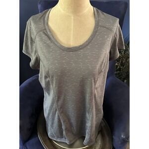 Women's Active Shirt - MTA Sports Gray/White Size XL Short Sleeve